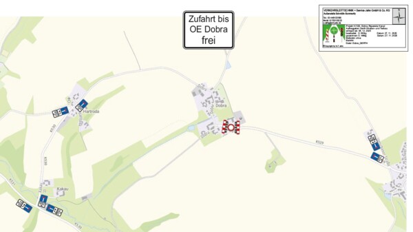 Sperrung in Dobra