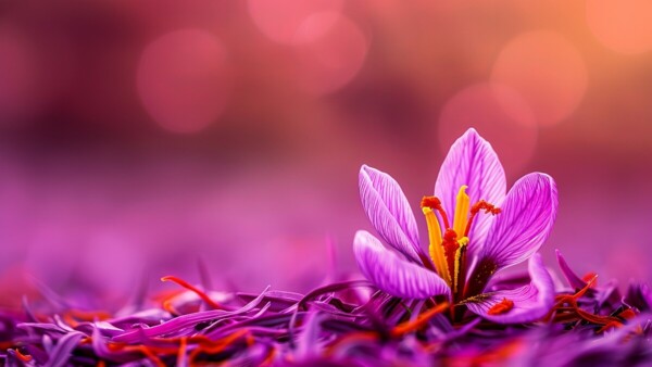 Safranblüte in Nahaufnahe - AdobeStock ©1st footage