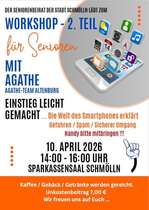Plakat Workshop Smartphone Teil 2