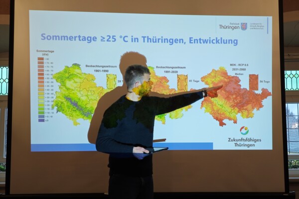 Wärmeentwicklung in Thüringen