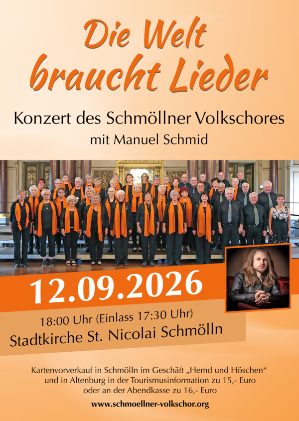 Konzertplakat "Die Welt braucht Lieder" Konzertplakat "Die Welt braucht Lieder"