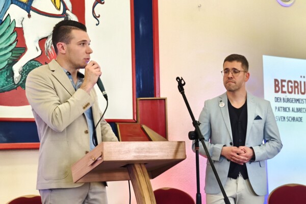 Begrüßung der Bürgermeister aus Gößnitz und Schmölln
