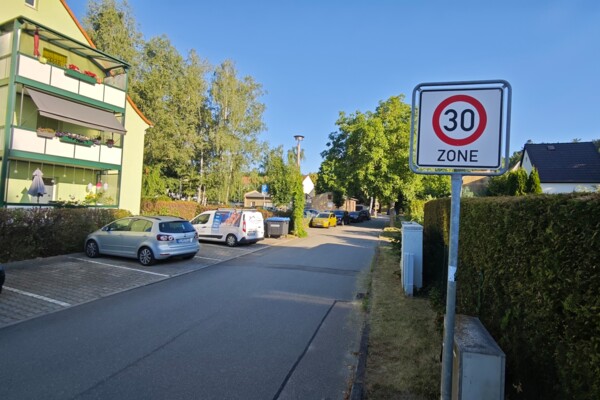 Blick in die Iwan-Pawlow-Straße in Schmölln