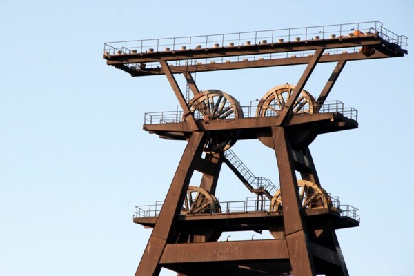 Der Förderturm in Löbichau - oberer Teil.