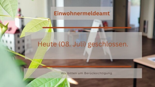 Teaserbikd: Einwohnermeldeamt geschlossen