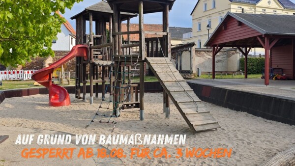 Spieplatz Selka gesperrt