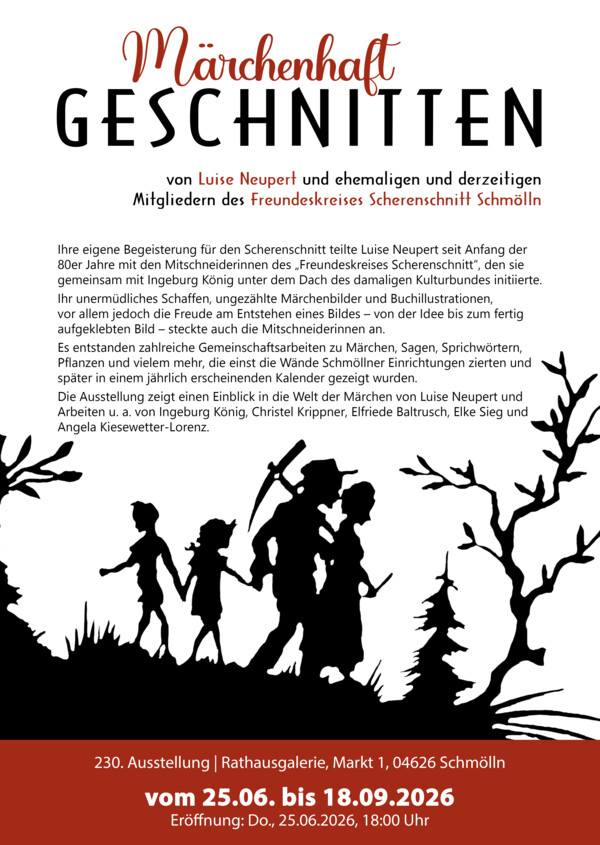 Plaklat "Märchenhaft geschnitten" Plaklat "Märchenhaft geschnitten"