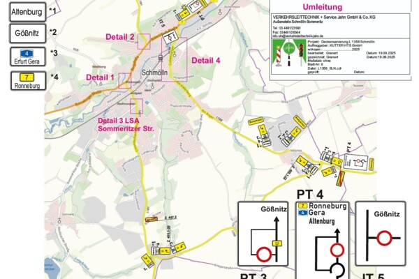 Sperrung B7 - Umleitungsplan