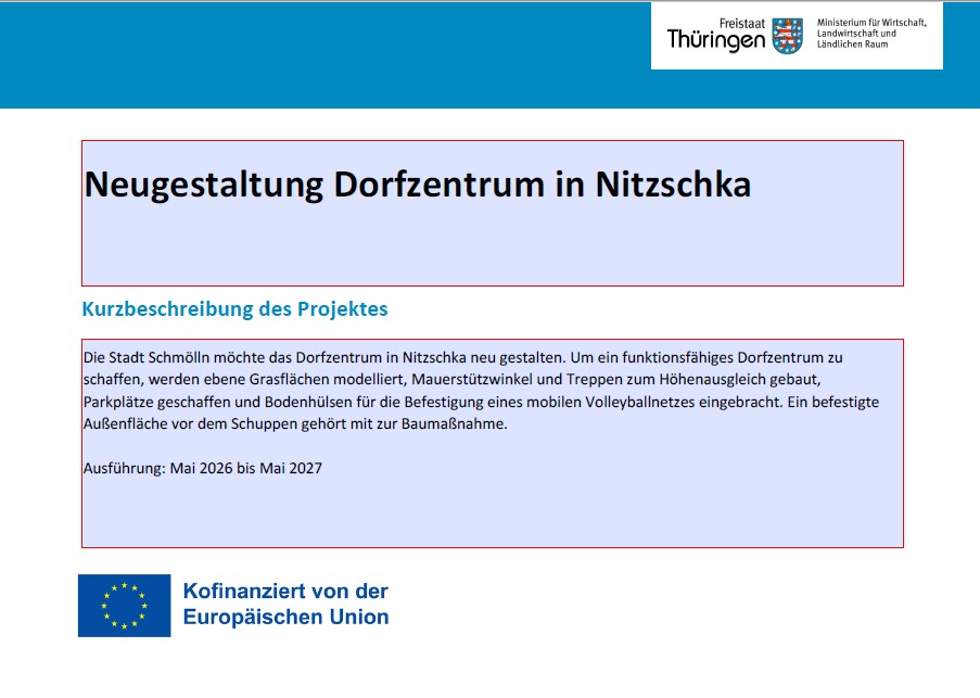 Neugestaltung Dorfzentrum Nitzschka