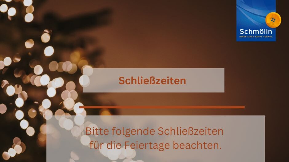 Teaser Schließzeiten Feiertage