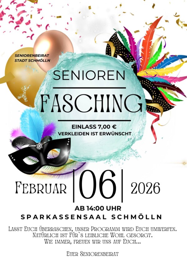 Plakat Seniorenfasching 2026