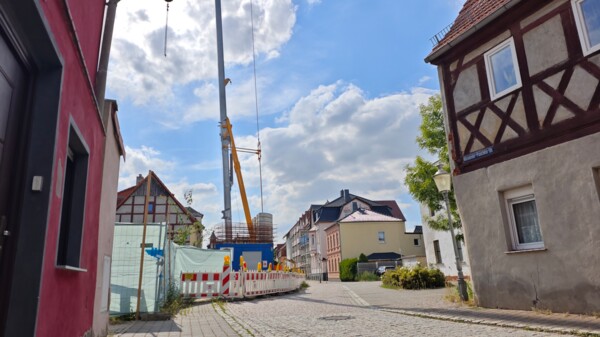 Blick auf die Baustelle am Beethovenplatz 5