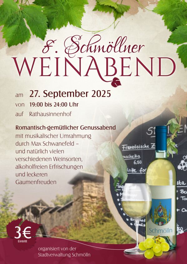 Plakat Weinabend 2025