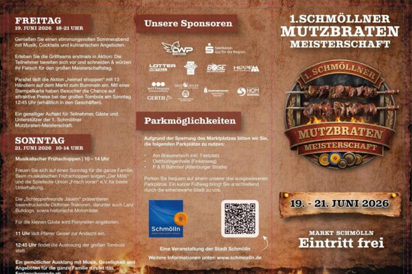 Flyer Mutzbraten-Meisterschaft Außenansicht