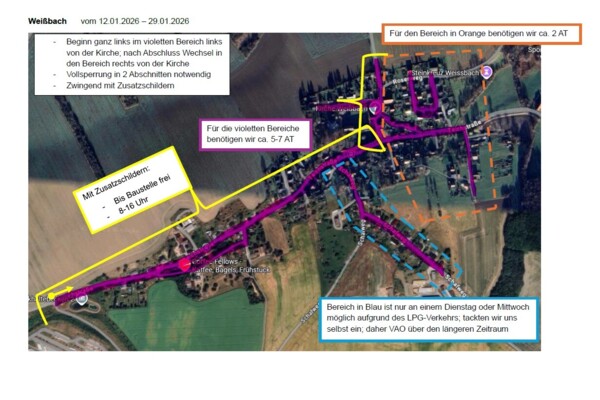 Kanalarbeiten in Weißbach 01-2026