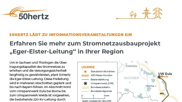 50 Hertz lädt zur Informationsveranstaltung ein 50 Hertz lädt zur Informationsveranstaltung ein