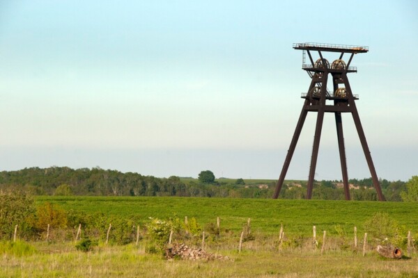 Der Förderturm in Löbichau - Komplettansicht