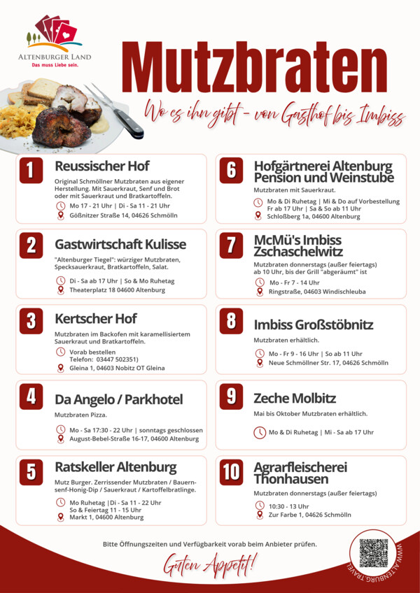 Plakat - Wo gibt es Mutzbraten
