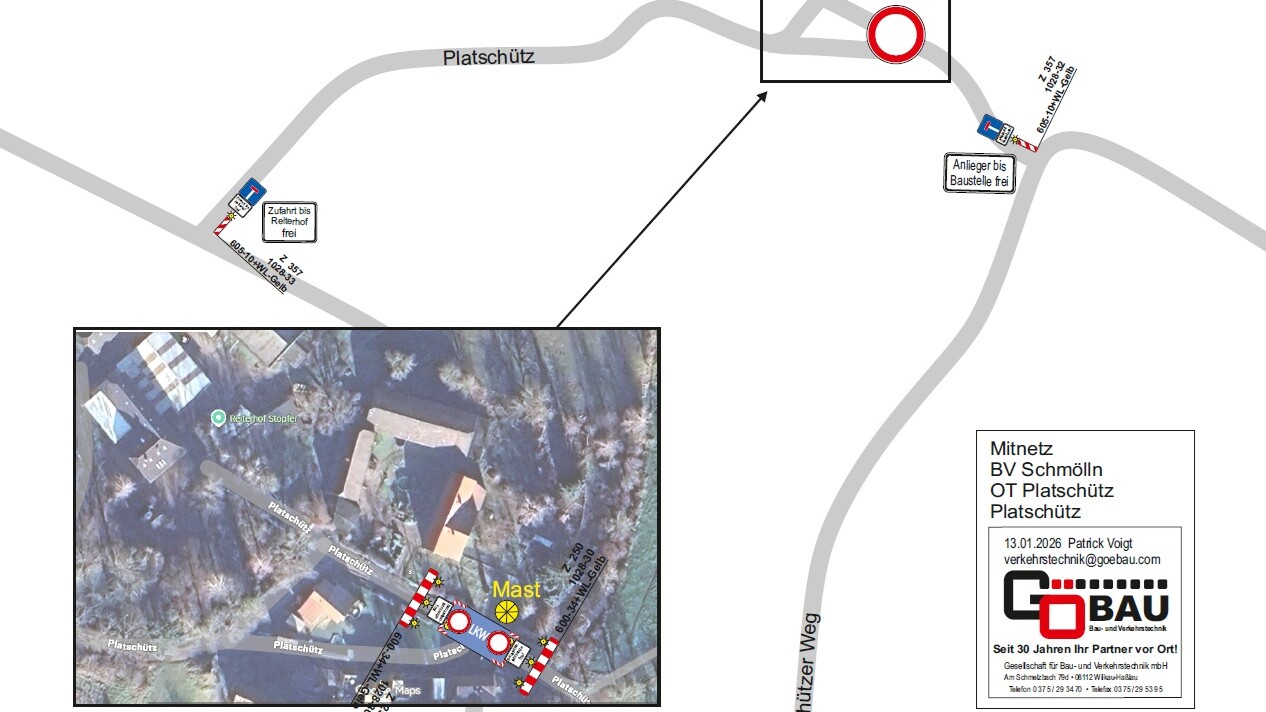 Sperrung Platschütz 9